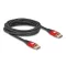 Delock DisplayPort kábel 8K 60 Hz 5 m piros fém (80607)