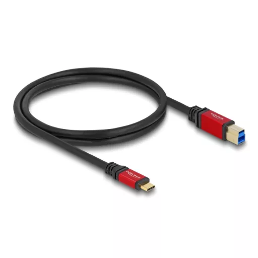 Delock USB 5 Gbps kábel USB Type-C  apa - USB B-típusú apa 1 m piros fém (80612)