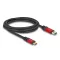 Delock USB 10 Gbps kábel USB A-típusú apa - USB Type-C  apa 2 m piros fém (80618)