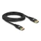 Delock DisplayPort kábel 8K 60 Hz 3 m fekete fém (80622)