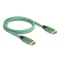 Delock DisplayPort kábel 16K 60 Hz 1 m zöld fém (80629)