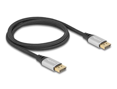 Delock DisplayPort kábel 16K 60 Hz 1 m ezüst fém