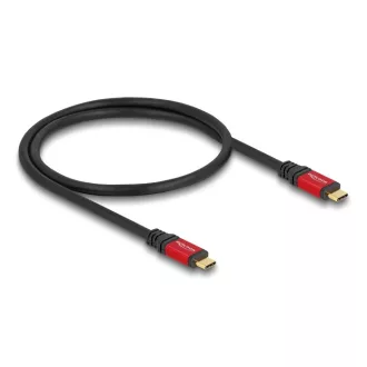  Delock USB 20 Gbps kábel USB Type-C  apa - apa PD 3.0 100 W E-Marker 0,5 m piros fém (80651)