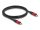 Delock USB 20 Gbps kábel USB Type-C  apa - apa PD 3.0 100 W E-Marker 0,8 m piros fém (80652)