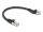 Delock RJ45 hálózati kábel Cat.8.1 S/FTP 45 -ben balra hajlított apa   egyenes apa, akár 40 Gbps, 0,25 m, fekete (80734)