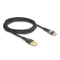 Delock USB 2.0 kábel A-típusú apa - USB Type-C  apa gyors töltővel 60 W áttetsző 2 m (80761)