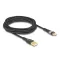 Delock USB 2.0 kábel A-típusú apa - USB Type-C  apa gyors töltővel 60 W áttetsző 3 m (80762)