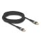 Delock Adat és gyors töltő kábel USB 2.0 USB Type-C  apa-aoa átlátszó PD 3.0 100 W 3 m (80765)