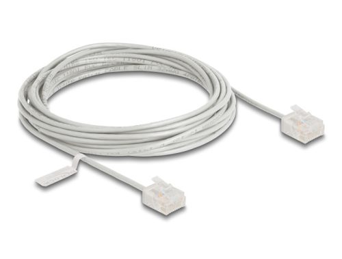 Delock RJ45 hálózati kábel Cat.6 UTP ultravékony 5 m szürke rövid csatlakoztatókkal (80771)