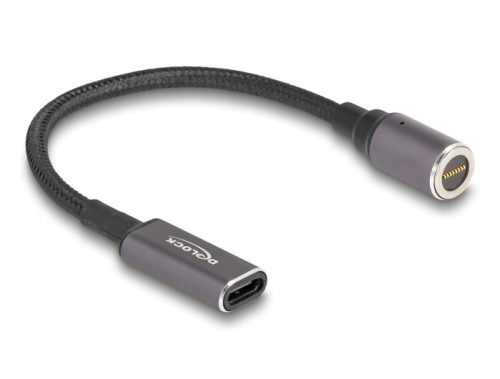 Delock Laptop töltőkábel USB Type-C  anya - mágneses 8 tűs konnektor 15 cm