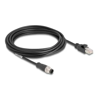   Delock Kábel M12 A kódolt 8 tűs apa - RJ45 apa PVC 5 m (80811)