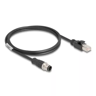   Delock Kábel M12 D kódolt 4 tűs apa - RJ45 apa PVC 1 m (80850)