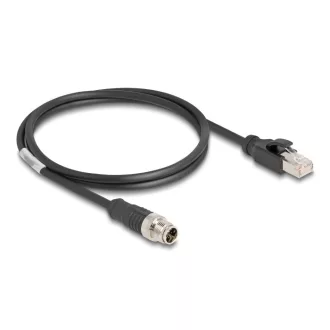   Delock Kábel M12 X kódolt 8 tűs apa - RJ45 apa PVC 1 m (80866)