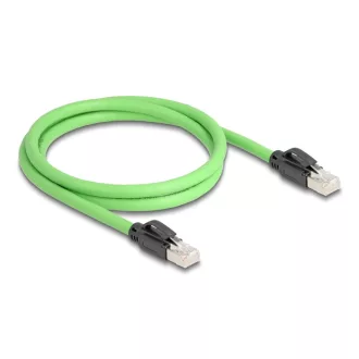   Delock RJ45 hálózati kábel Cat.6A apa   apa SF/UTP alkalmas kábelvezető láncokhoz PUR (TPU) 1 m zöld (80889)