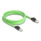 Delock RJ45 hálózati kábel Cat.6A apa   apa SF/UTP alkalmas kábelvezető láncokhoz PUR (TPU) 2 m zöld (80890)