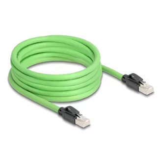   Delock RJ45 hálózati kábel Cat.6A apa   apa SF/UTP alkalmas kábelvezető láncokhoz PUR (TPU) 5 m zöld (80891)