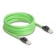 Delock RJ45 hálózati kábel Cat.6A apa   apa SF/UTP alkalmas kábelvezető láncokhoz PUR (TPU) 5 m zöld (80891)