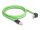 Delock RJ45 hálózati kábel Cat.6A apa - apa felfelé néző csatlakozódugóval SF/UTP alkalmas kábelvezető láncokhoz PUR (TPU) 1 m zöld (80892)