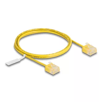   Delock RJ45 hálózati kábel Cat.6 UTP ultravékony 1 m sárga rövid csatlakoztatókkal (80899)