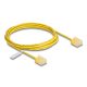 Delock RJ45 hálózati kábel Cat.6 UTP ultravékony 2 m sárga rövid csatlakoztatókkal (80912)