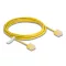 Delock RJ45 hálózati kábel Cat.6 UTP ultravékony 3 m sárga rövid csatlakoztatókkal (80913)