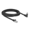 Delock GigE kamera kábel RJ45 apa 45 -ban elcsavart és 90 -ban hajlított szögekkel - RJ45 apa Cat.6 S/FTP 3 m fekete (80919)