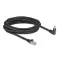 Delock GigE kamera kábel RJ45 apa 45 -ban elcsavart és 90 -ban hajlított szögekkel - RJ45 apa Cat.6 S/FTP 5 m fekete (80920)