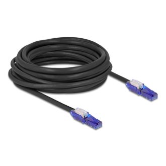   Delock RJ45 hálózati kábel Cat.6 UTP 180 -os hajlítással apák fekete színű 7,5 m (80930)