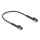 Delock RJ45 vékony hálózati kábel Cat.8.1 U/FTP hajlítható akár 40 Gbps fekete 0,25 m