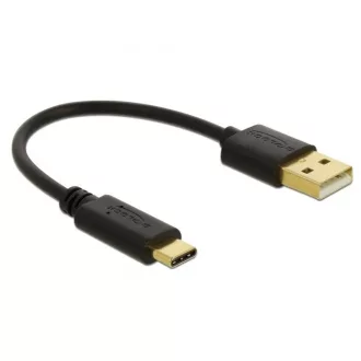   Delock Töltő kábel USB A-típusú - USB Type-C  csatlakozó végekkel 3 A 15 cm (80954)