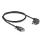 Delock USB 2.0 kábel USB Type-C  apa csatlakozó csavarokkal - USB Type-C  apa csatlakozó csavarokkal ívelt bal / jobb PD 3.0 60 W 1 m (80956)