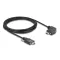Delock USB 2.0 kábel USB Type-C  apa csatlakozó csavarokkal - USB Type-C  apa csatlakozó csavarokkal ívelt bal / jobb PD 3.0 60 W 3 m (80958)