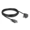 Delock USB 2.0 kábel USB Type-C  apa csatlakozó csavarokkal - USB Type-C  apa csatlakozó csavarokkal ívelt bal / jobb PD 3.0 60 W 5 m (80959)