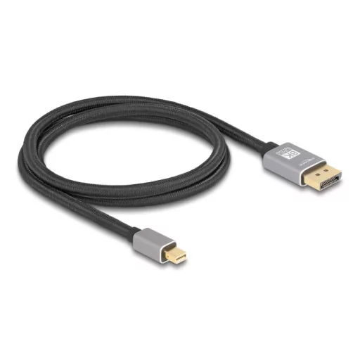 Delock Mini DisplayPort - DisplayPort-kábel 8K 60 Hz 1 m szürke fém retesz nélküli (81091)