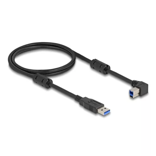 Delock USB 5 Gbps kábel A-típusú apa - B-típusú apa 90  balra hajlítva 1 m (81100)