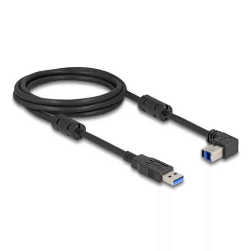 Delock USB 5 Gbps kábel A-típusú apa - B-típusú apa 90  felfelé néző csatlakozóapaval 2 m (81105)