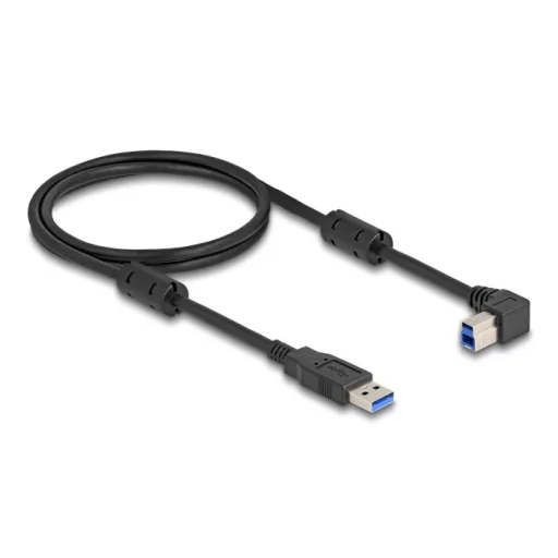 Delock USB 5 Gbps kábel A-típusú apa - B-típusú apa 90  jobbra hajlítva 1 m (81108)