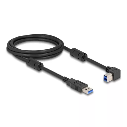 Delock USB 5 Gbps kábel A-típusú apa - B-típusú apa 90  jobbra hajlítva 2 m (81109)