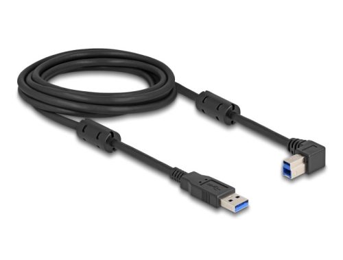 Delock USB 5 Gbps kábel A-típusú apa - B-típusú apa 90  jobbra hajlítva 3 m