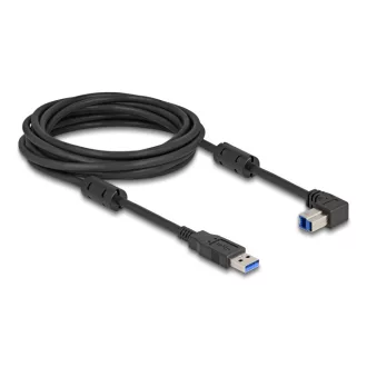   Delock USB 5 Gbps kábel A-típusú apa - B-típusú apa 90  lefelé néző csatlakozóapaval 5 m (81115)