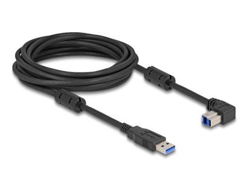 Delock USB 5 Gbps kábel A-típusú apa - B-típusú apa 90  lefelé néző csatlakozóapaval 5 m