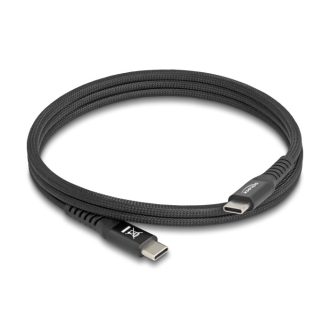   Delock USB 2.0 kábel USB Type-C  apa   apa mágneses textil borítással PD 3.0 60 W 1 m (81119)