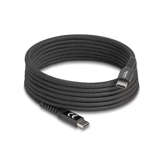   Delock USB 2.0 kábel USB Type-C  apa   apa mágneses textil borítással PD 3.0 60 W 2 m (81120)