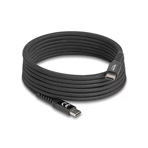 Delock USB 2.0 kábel USB Type-C  apa   apa mágneses textil borítással PD 3.0 60 W 2 m (81120)