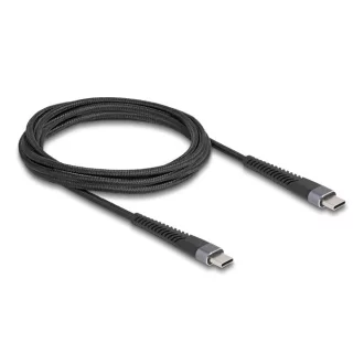   Delock USB 2.0 kábel USB Type-C  apa - apa meghosszabbított hajlítás védelemmel 60 W 2 m (81125)