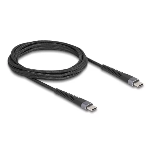 Delock USB 2.0 kábel USB Type-C  apa - apa meghosszabbított hajlítás védelemmel 60 W 2 m (81125)