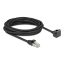 Delock Hálózat bővítő kábel RJ45 apa - RJ45 anya 90 -ban hajlított, Cat.6 F/UTP, 5 m, fekete (81159)