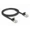 Delock RJ45 lapos patch kábelcsatlakozó a dugóhoz Cat.6A U/FTP 1 m fekete (81163)