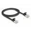 Delock RJ45 lapos patch kábelcsatlakozó a dugóhoz Cat.6A U/FTP 1 m fekete (81163)