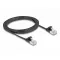 Delock RJ45 lapos patch kábelcsatlakozó a dugóhoz Cat.6A U/FTP 1,5 m fekete (81164)